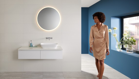 Mix & Match: Lavabo sobre encimera Geberit ONE con mueble bajo iCon Mix & Match: Lavabo sobre encimera Geberit ONE con mueble bajo iCon