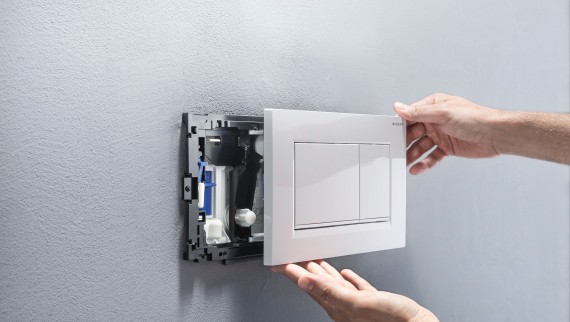 Pulsador Sigma20 blanco (© Geberit) Pulsador Sigma20 blanco (© Geberit)