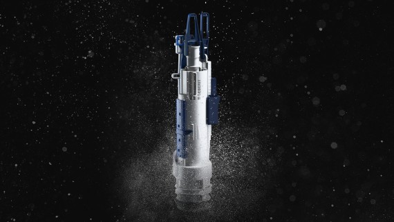 Mecanismo de descarga Geberit serie 212 con gotas de agua (© Geberit) Mecanismo de descarga Geberit serie 212 con gotas de agua (© Geberit)